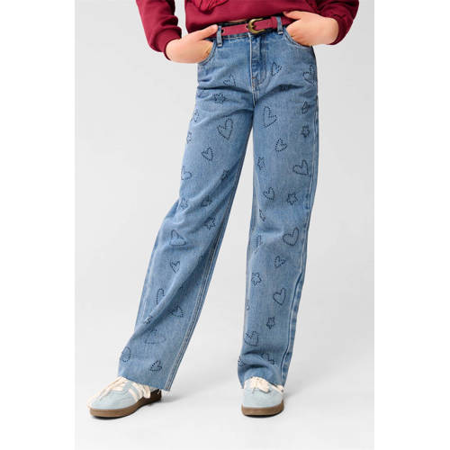 Shoeby straight leg jeans medium blue denim afbeelding