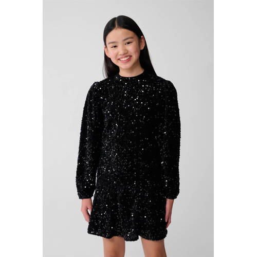 Shoeby blousetop zwart met glitter afbeelding