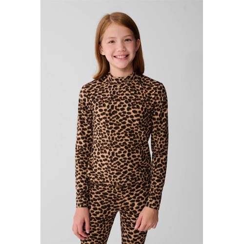 Shoeby longsleeve met panterprint bruin afbeelding
