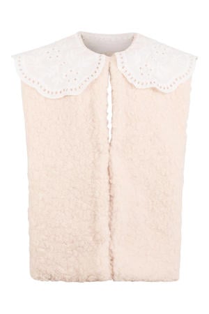 teddy gilet - beige