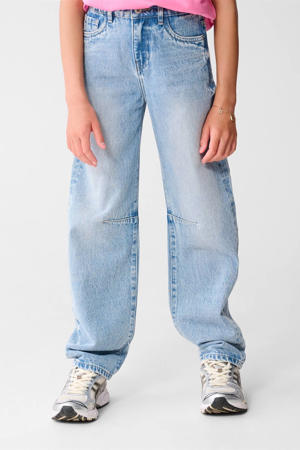 high waist barrel jeans light blue denim