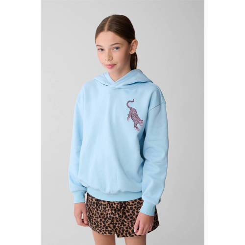 Shoeby hoodie met backprint lichtblauw afbeelding