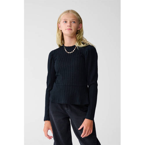 Shoeby peplum top zwart afbeelding