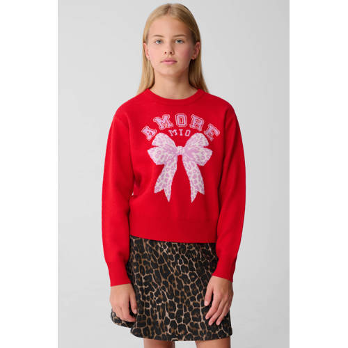 Shoeby trui rood fijn gebreid afbeelding