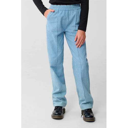 Shoeby wide leg casual broek blauw afbeelding