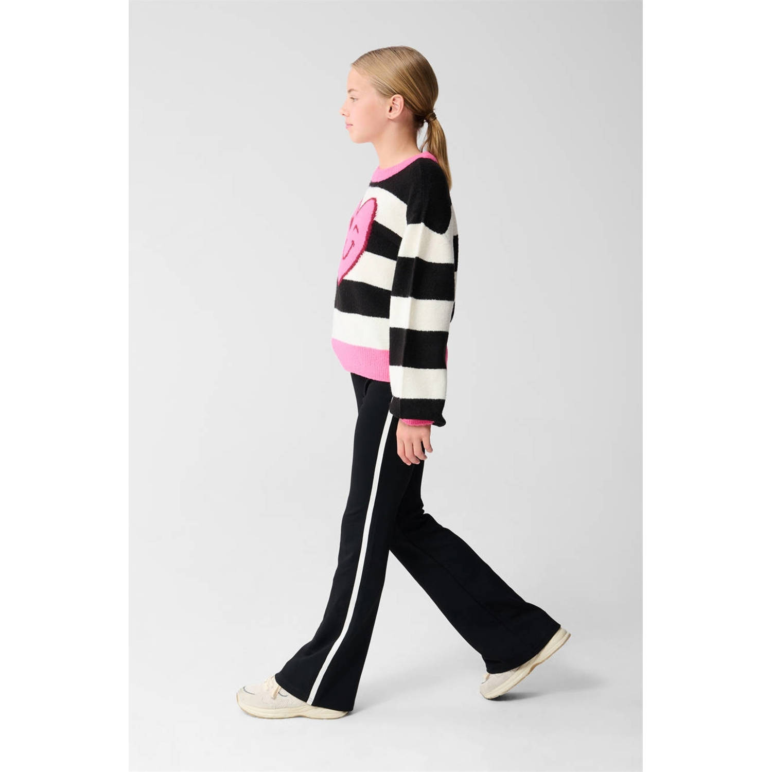 Shoeby flared casual broek zwart