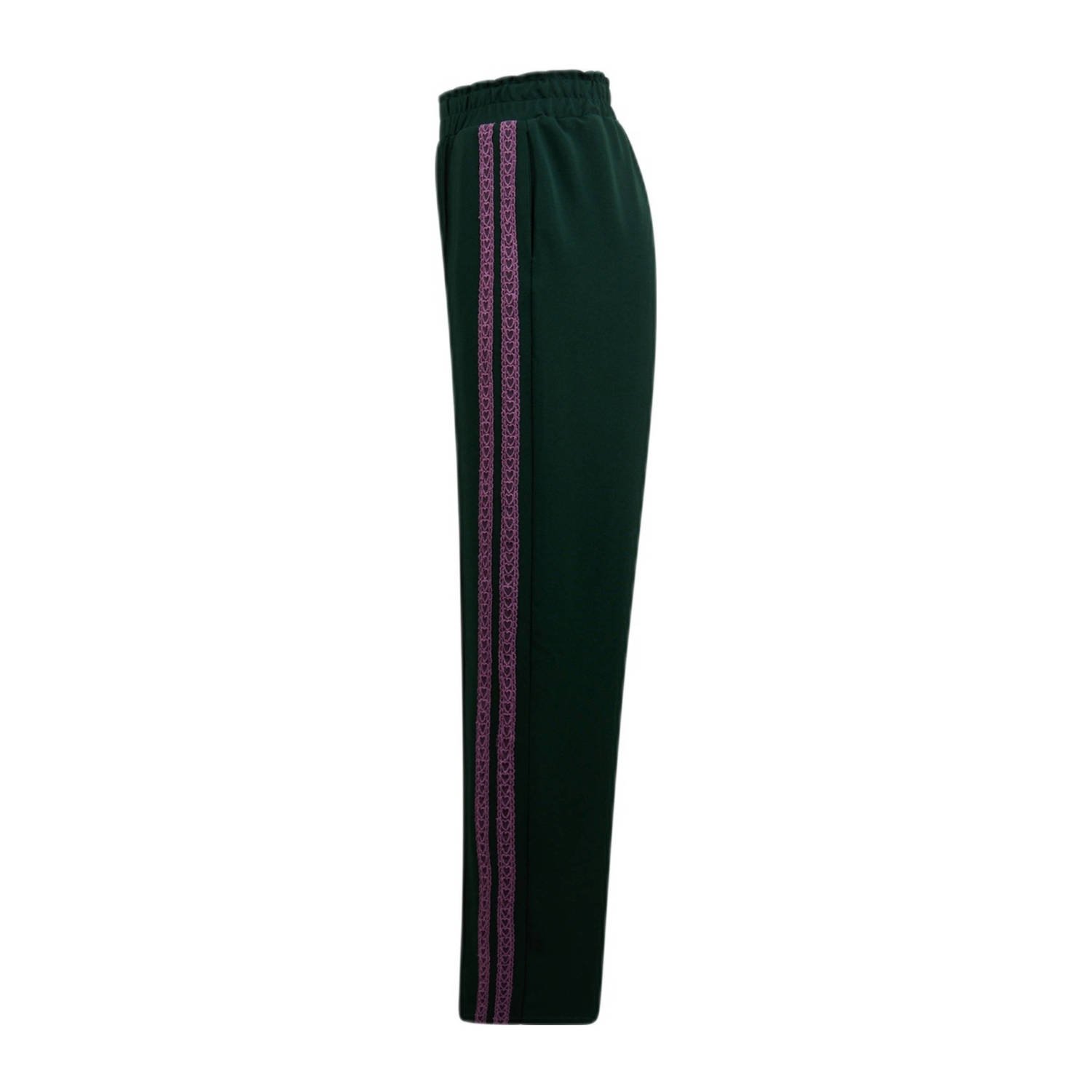 Shoeby wide leg casual broek groen