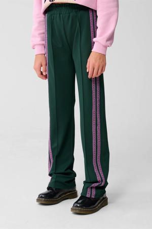 wide leg casual broek groen