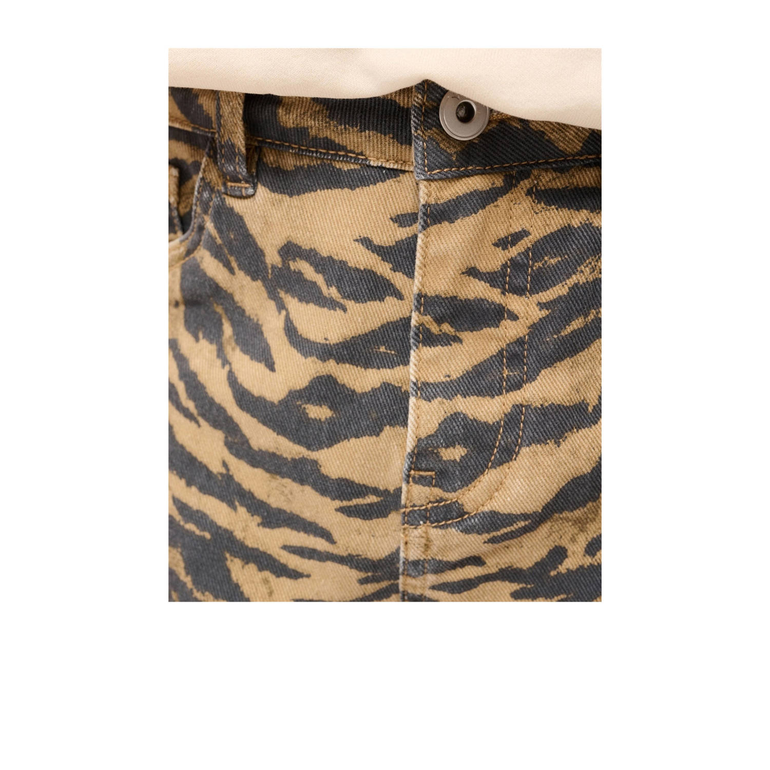 Shoeby wide leg casual broek bruin
