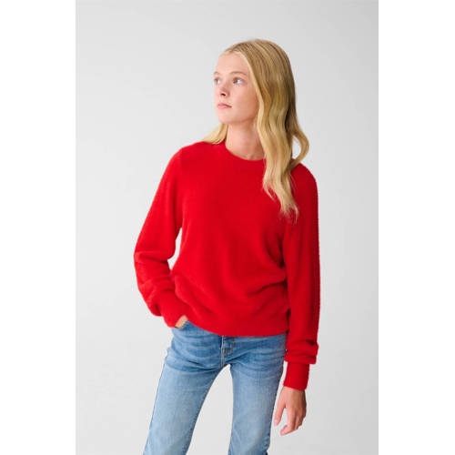 Shoeby trui rood fijn gebreid afbeelding
