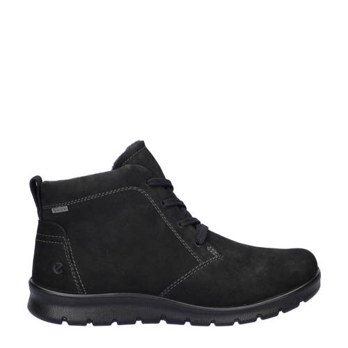 Ecco Babbett nubuck veterboots zwart afbeelding