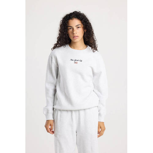America Today sweater lichtgrijs afbeelding