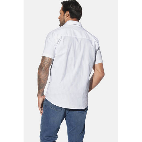 Jan Vanderstorm casual overhemd met textuur JORMA Plus Size wit afbeelding