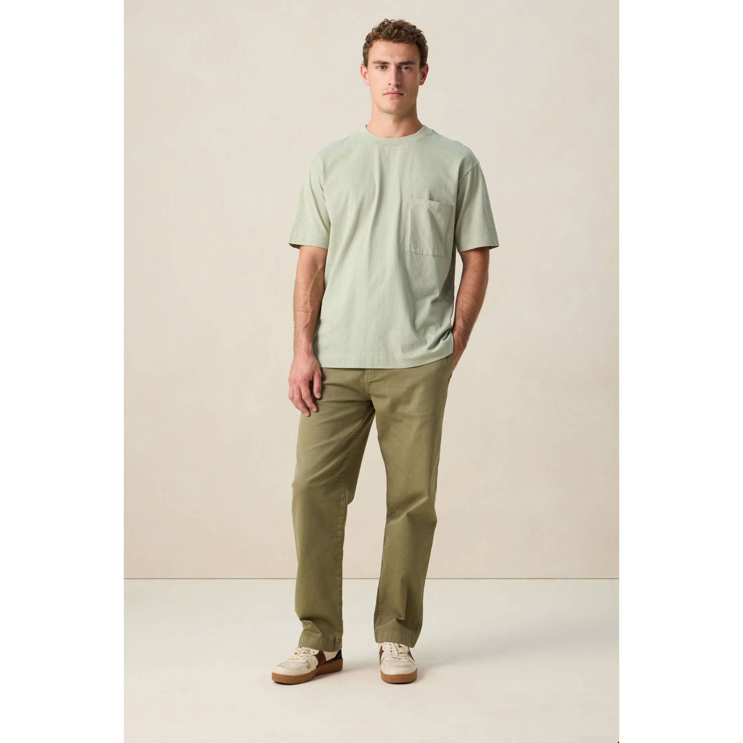 Sissy-Boy oversized T-shirt grijsgroen