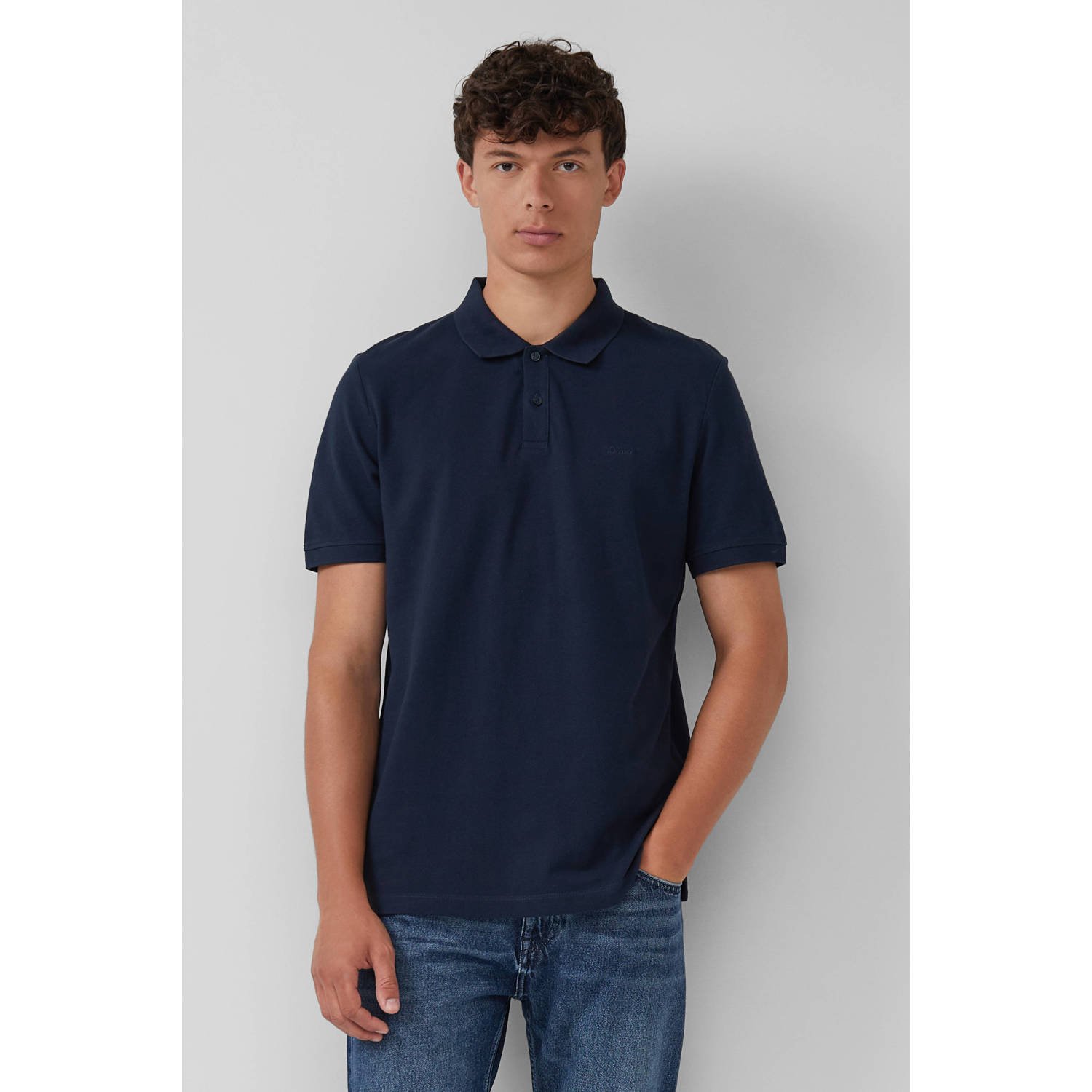 S.Oliver regular polo donkerblauw (set van 2)