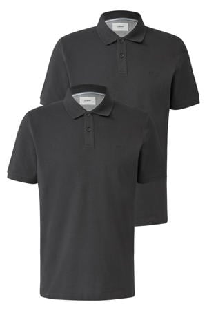 regular polo antraciet - (set van 2)