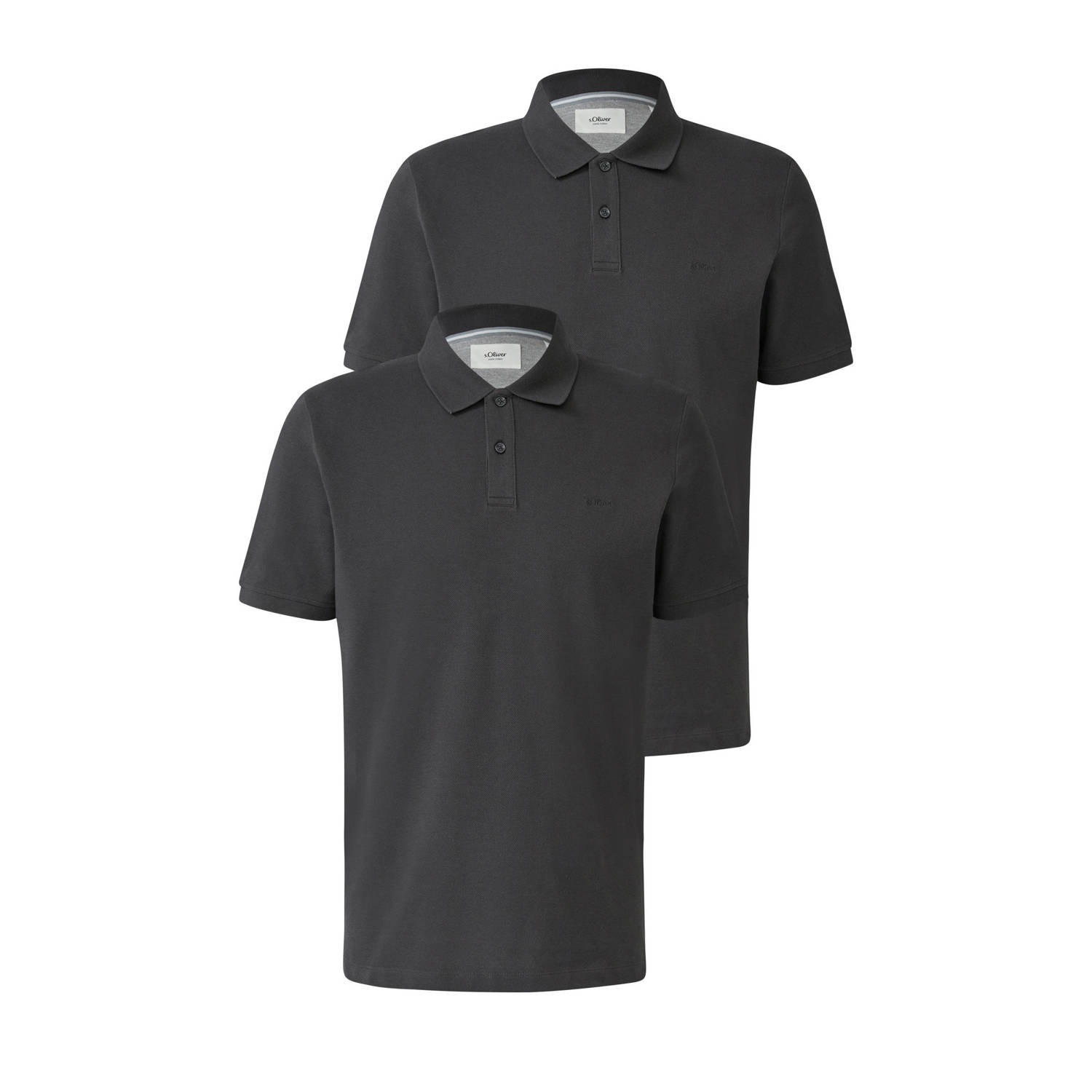 S.Oliver regular polo antraciet
