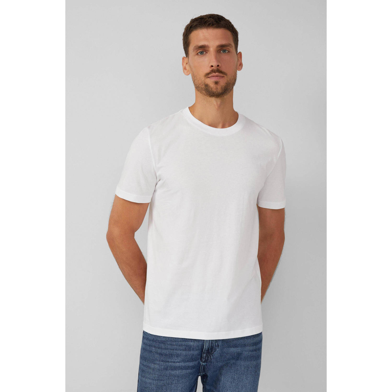 S.Oliver regular T-shirt wit (set van 5)