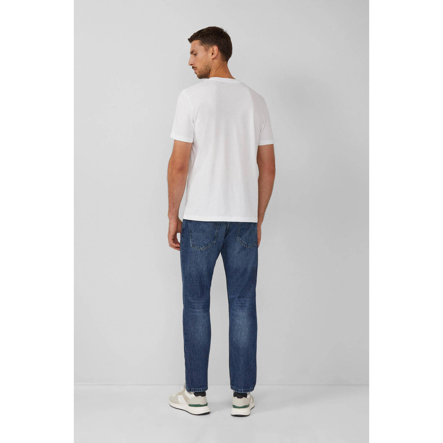 s.Oliver regular T-shirt wit (set van 5)