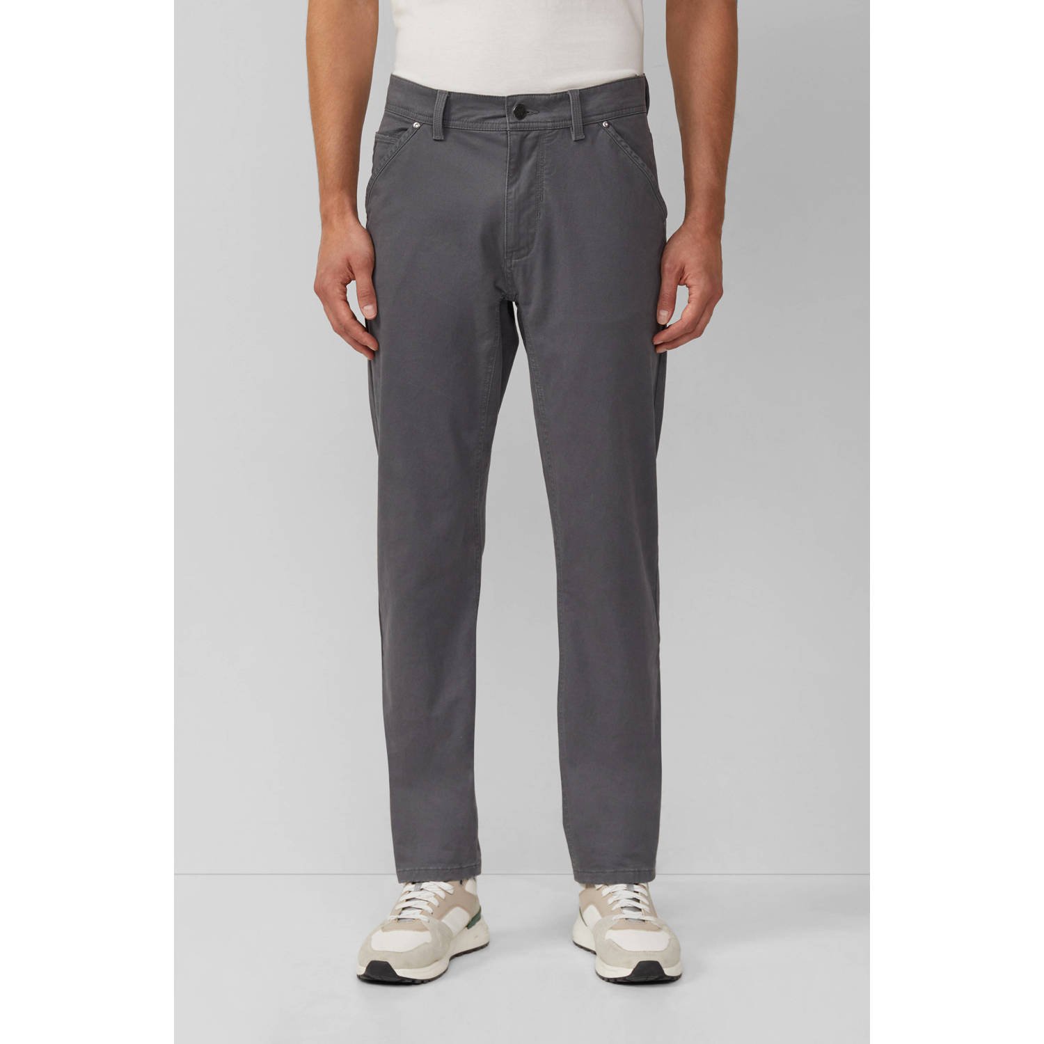 S.Oliver regular casual broek grijs