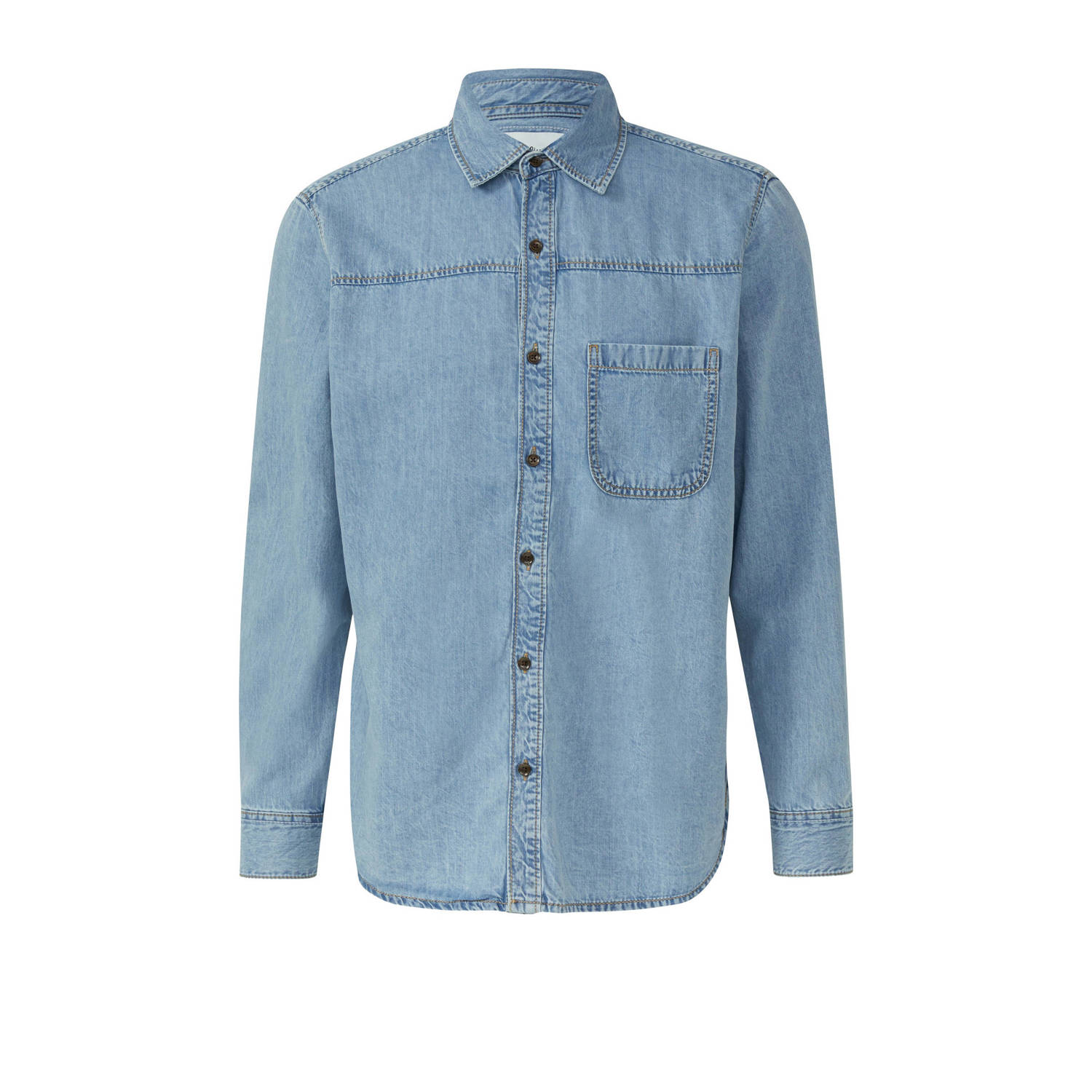 S.Oliver denim casual overhemd lichtblauw