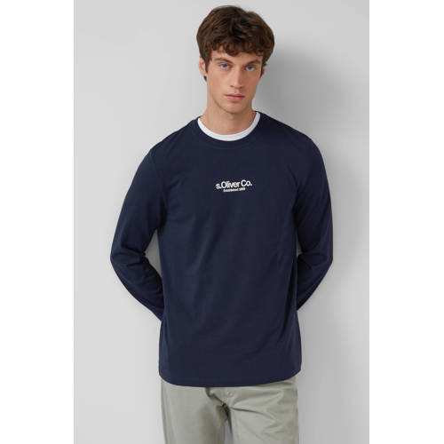 s.Oliver jersey regular T-shirt donkerblauw afbeelding