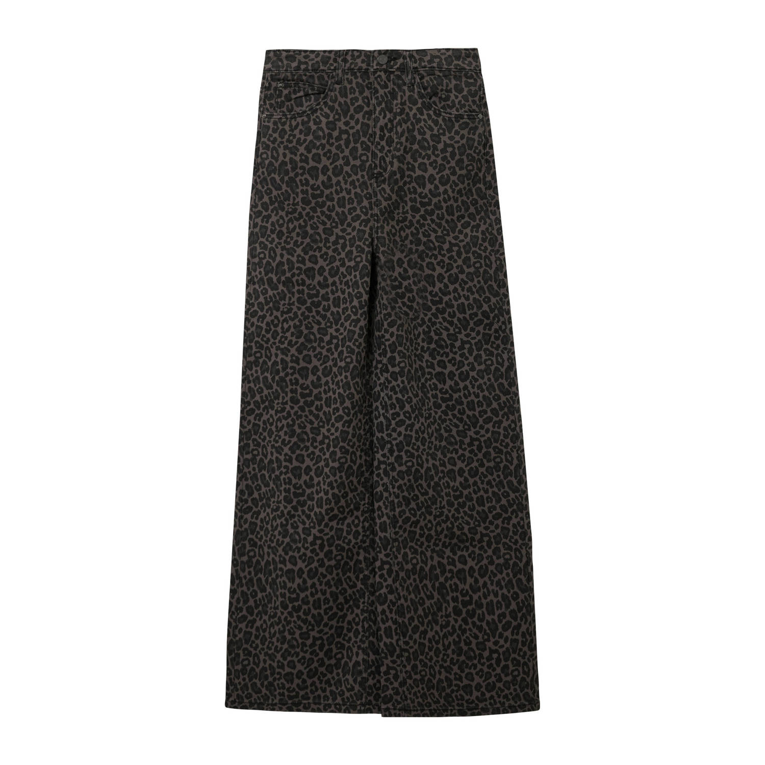 S.Oliver wide leg casual broek grijs