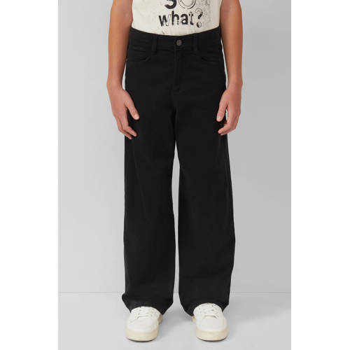 s.Oliver wide leg casual broek zwart afbeelding