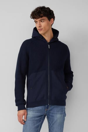 cardigan gebreid donkerblauw
