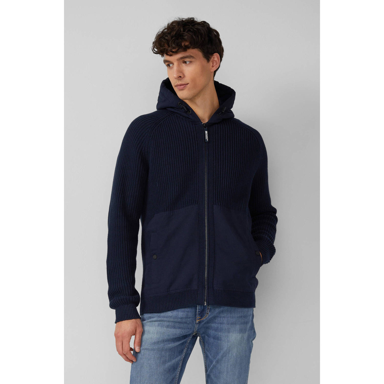 S.Oliver cardigan gebreid donkerblauw