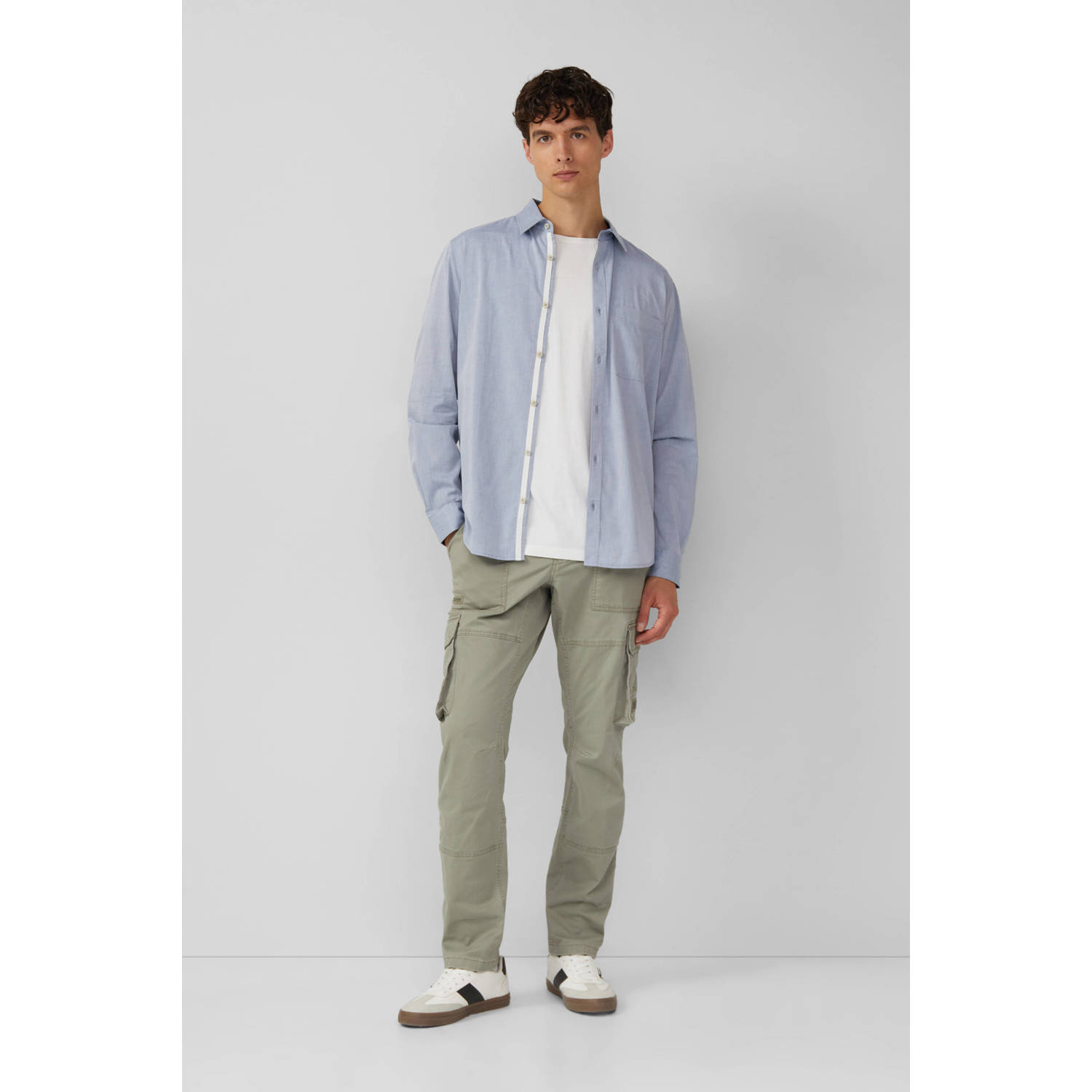 s.Oliver casual overhemd blauw