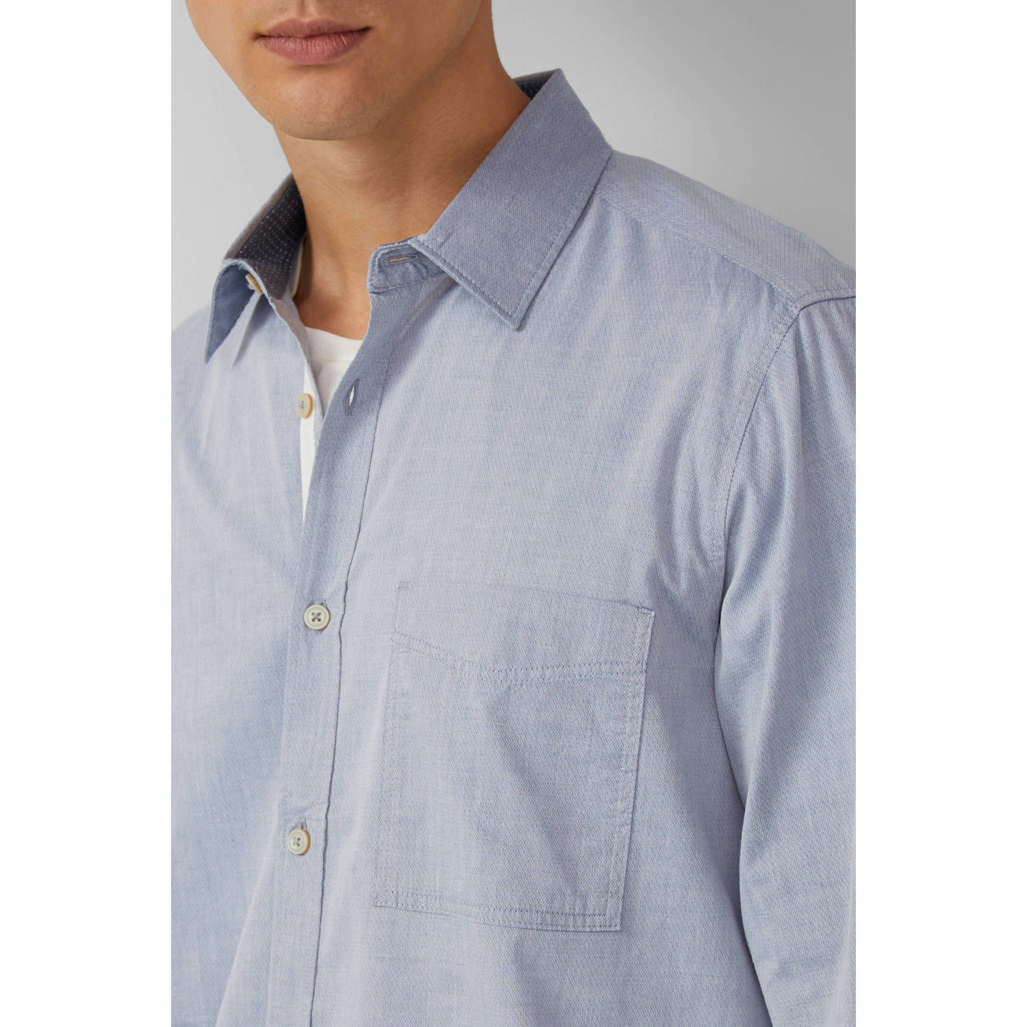 s.Oliver casual overhemd blauw
