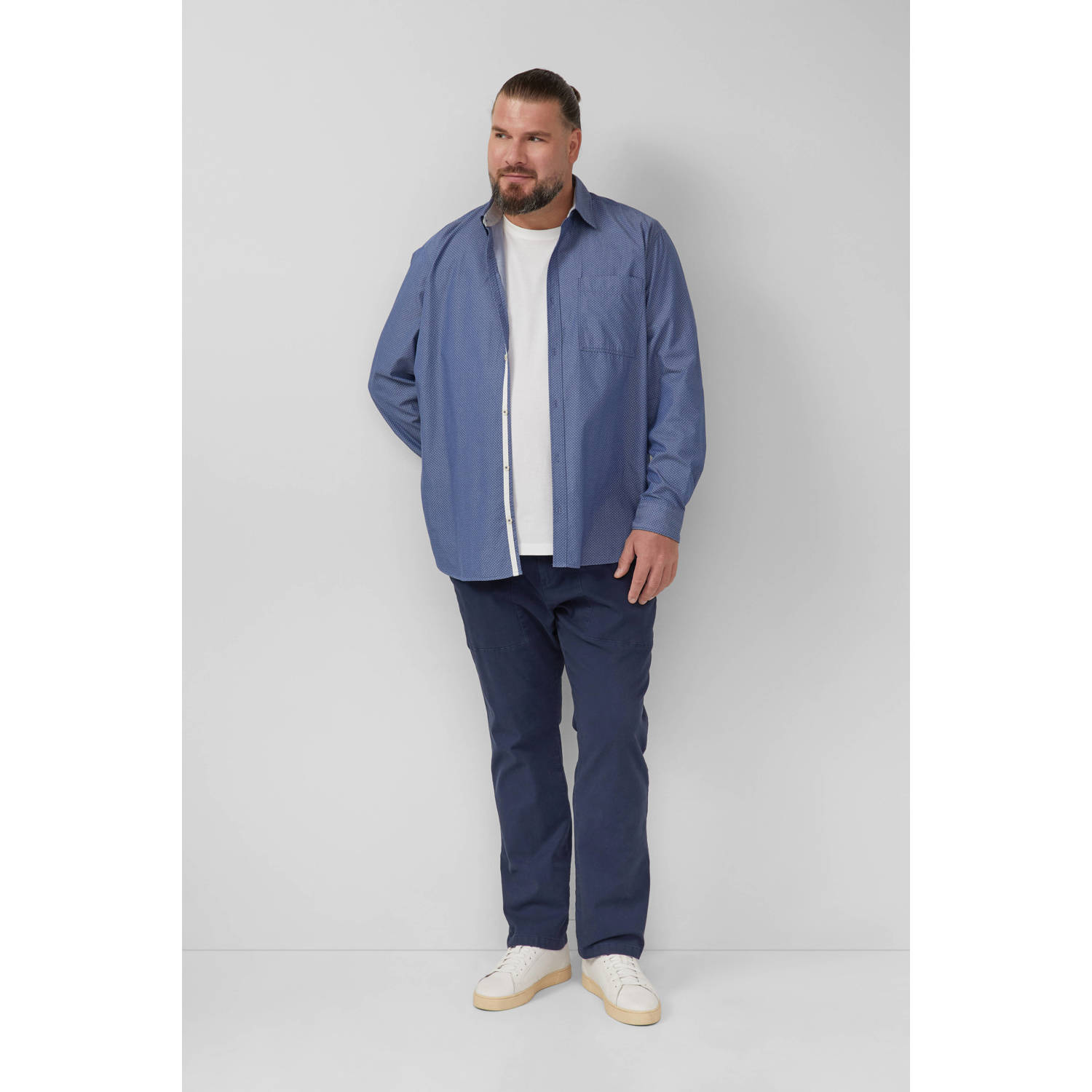s.Oliver casual overhemd blauw