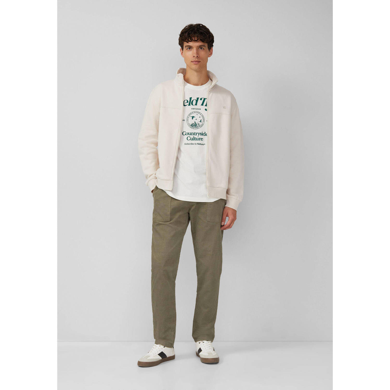 S.Oliver regular T-shirt wit