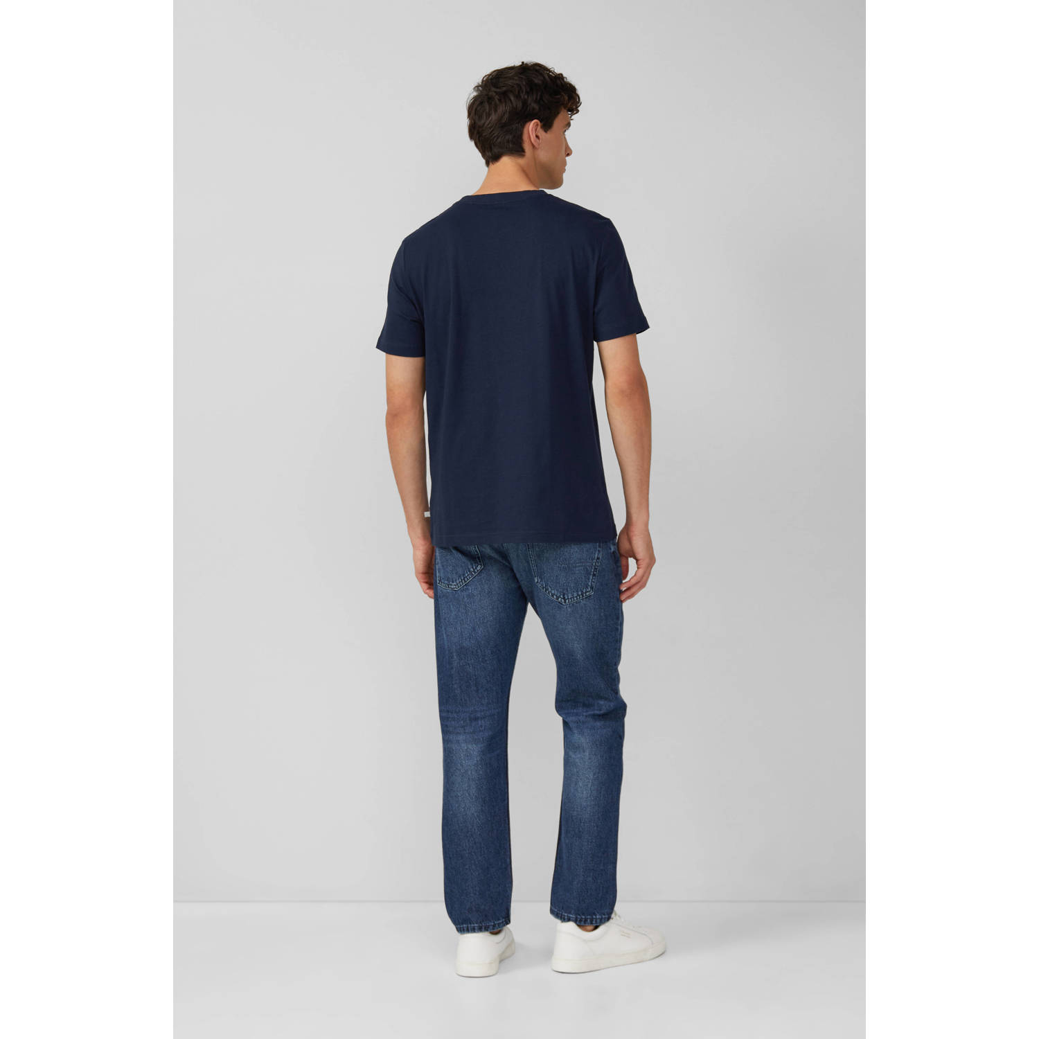 s.Oliver regular T-shirt donkerblauw