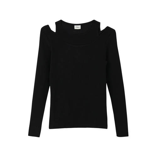 s.Oliver longsleeve zwart afbeelding