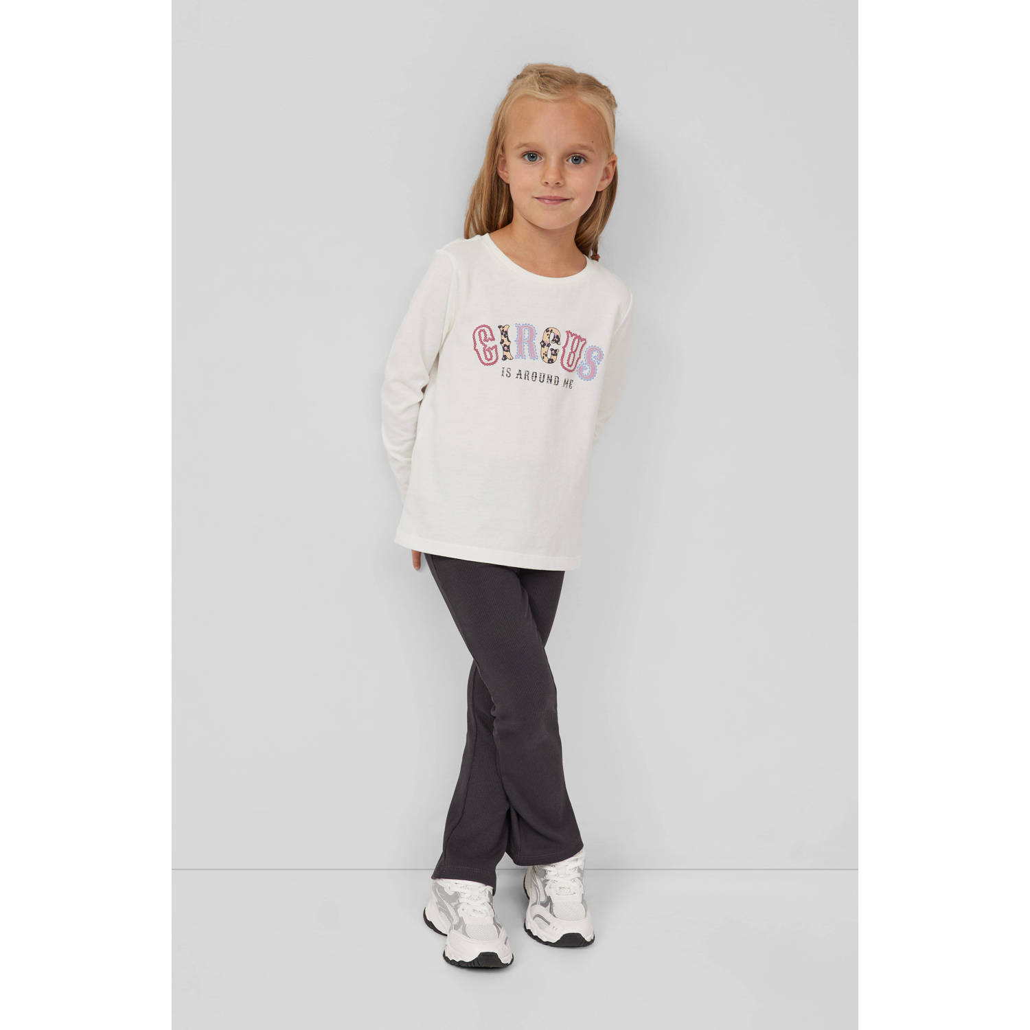 S.Oliver flared broek antraciet