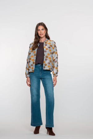 wide leg jeans medium blue denim