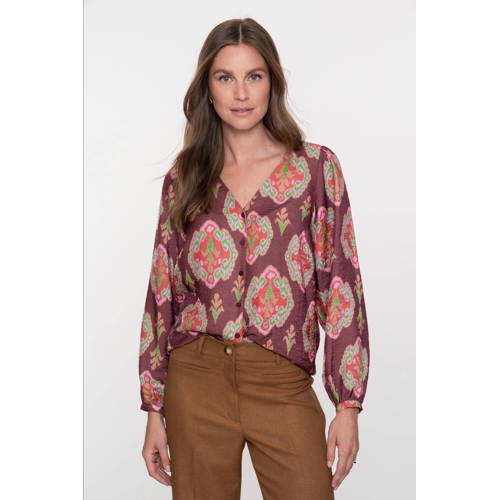 Geisha blouse donkerrood afbeelding