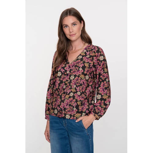 Geisha blouse paars afbeelding