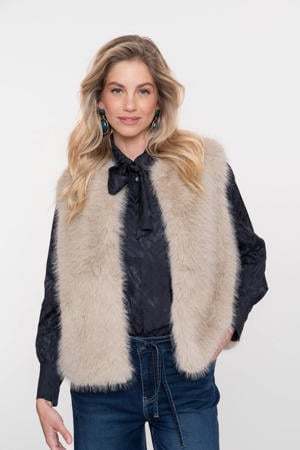 teddy gilet taupe