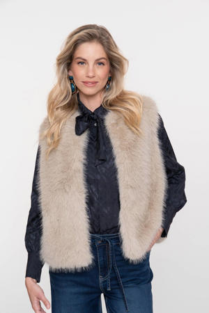 teddy gilet taupe