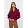 Geisha gebloemde blouse donkerrood