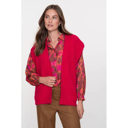 Geisha gebreid vest fuchsia afbeelding