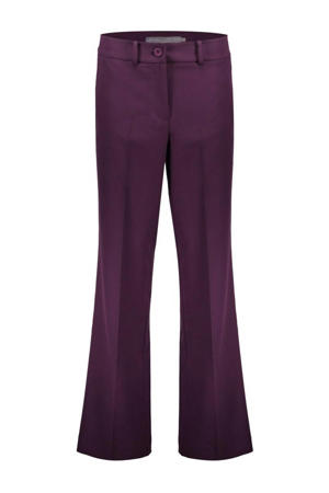 flared regular waist flared broek donkerpaars