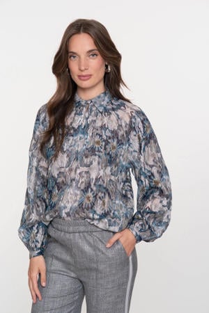 top blauw met lurex