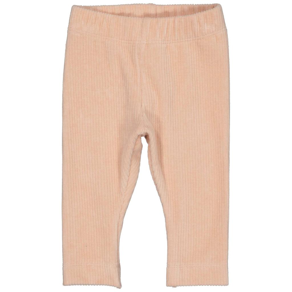 Lichtroze meisjes LEVV Newborn fluwelen regular casual broek van stretchkatoen met elastische tailleband