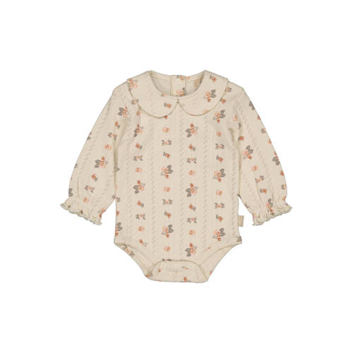 LEVV Newborn romper beige/lichtroze afbeelding