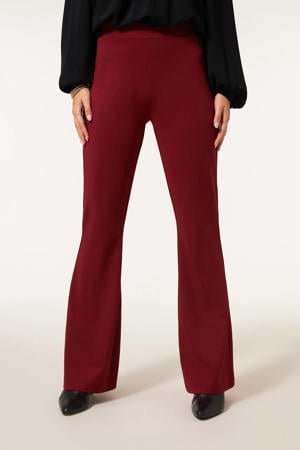 slim regular waist flared broek