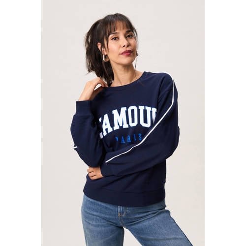 Miss Etam sweater donkerblauw afbeelding